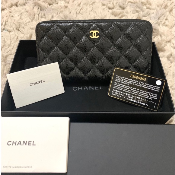 CHANEL Handbags - 🆕CHANEL CLASSIC BLK CAVIAR LEATHER QUILTED WALLET
